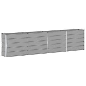 vidaXL Jardinera Gris Claro 320 x 40 x 75 cm Acero