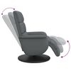 vidaXL Sill&oacute;n reclinable con reposapi&eacute;s cuero sint&eacute;tico gris