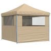 vidaXL Tienda de fiesta plegable Pop-Up con 4 paredes laterales beige