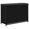 vidaXL Banco zapatero con caj&oacute;n abatible negro 82x32x56 cm