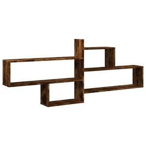 vidaXL Estante de pared madera ingenier&iacute;a roble ahumado 167,5x18x68 cm