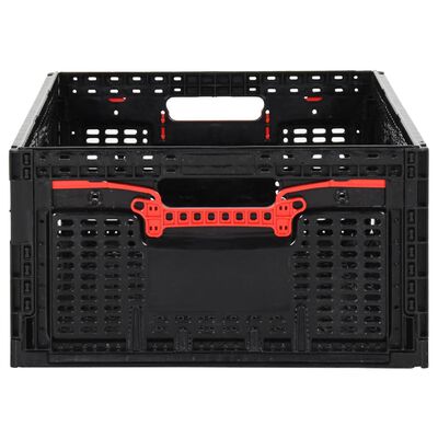 vidaXL Caja plegable negra 46 L 60x40x22 cm