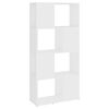 vidaXL Librer&iacute;a separador madera contrachapada blanco 60x24x124,5 cm