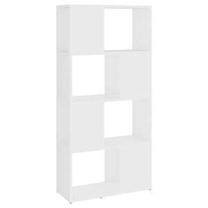 vidaXL Librer&iacute;a separador madera contrachapada blanco 60x24x124,5 cm