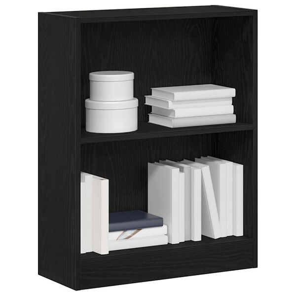 vidaXL Librer&iacute;a Roble Negro 60 x 24 x 76 cm Madera de ingenier&iacute;a