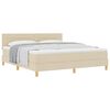 vidaXL Cama tipo Box Spring con coj&iacute;n Manual Crema 180 x 200 cm tela