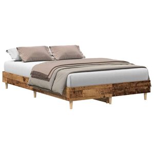 vidaXL Estructura de cama sin colch&oacute;n madera vieja 120x200 cm