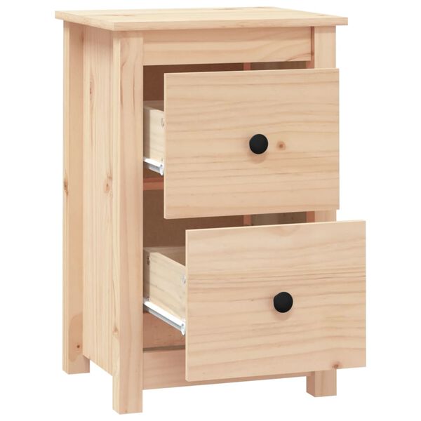 vidaXL Mesita de noche madera maciza de pino 40x35x61,5 cm