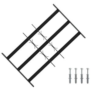 vidaXL Reja de Seguridad para Ventanas con 3 Barandas 3 pcs 43-74 cm