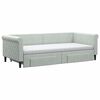 vidaXL Sofá cama nido con cajones terciopelo gris claro 90x200 cm