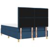 vidaXL Cama tipo Box Spring con colch&oacute;n Azul 160 x 200 cm tela