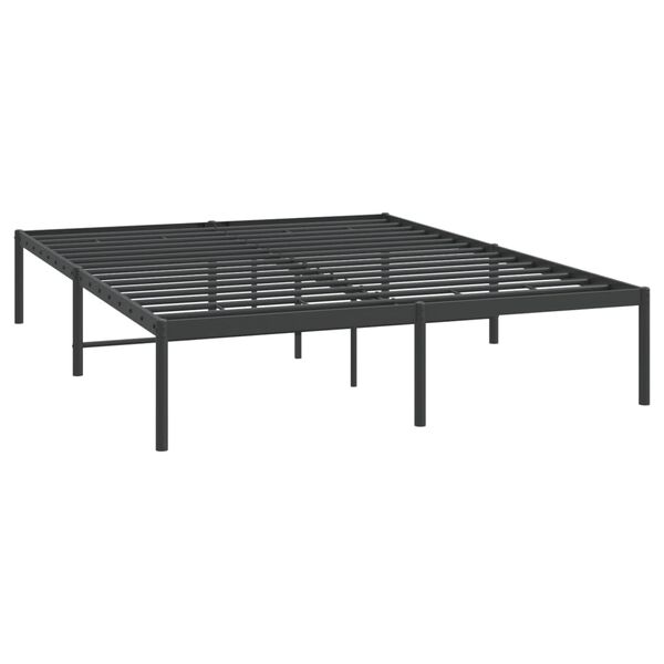 vidaXL Estructura de cama sin colchón metal negro 160x200 cm
