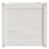 vidaXL Jardineras de madera maciza de pino blanco 2 uds 100x50x50 cm