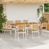 vidaXL ConjuntodeComedordeJardín 9 pcs Marrón Madera de acacia maciza