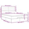 vidaXL Estructura cama otomana colch&oacute;n tela marr&oacute;n oscuro 140x200cm