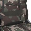 vidaXL Silla gaming giratoria con reposapi&eacute;s tela camuflaje y negro