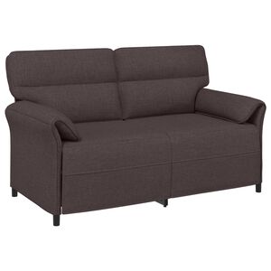 vidaXL Sof&aacute; de 2 Plazas 2 plaza Marr&oacute;n Oscuro 158 x 83 x 95 cm Tela