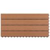 vidaXL Tile de Decking 6 pcs Marr&oacute;n 60 x 30 cm WPC