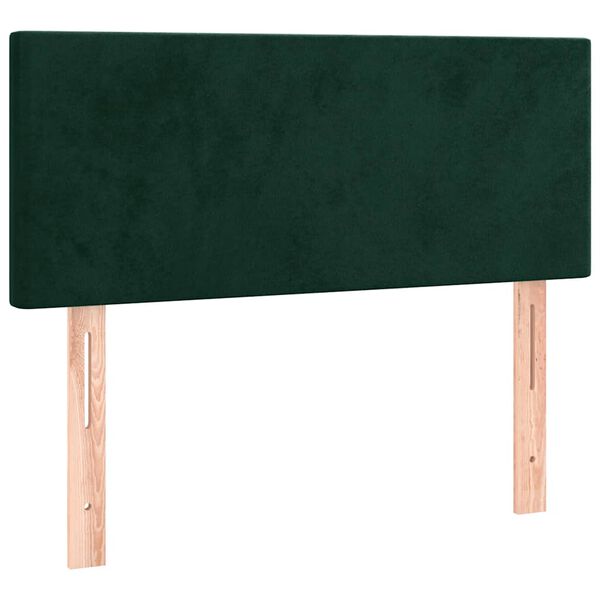 vidaXL Cabecero con LED de terciopelo verde oscuro 80x5x78/88 cm
