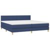 vidaXL Cama box spring con colch&oacute;n tela azul 200x200 cm