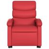 vidaXL Sill&oacute;n de majaje elevable el&eacute;ctrico cuero artificial rojo