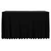 vidaXL Manteles el&aacute;sticos de mesa con falda 2 uds negro 120x60,5x74 cm