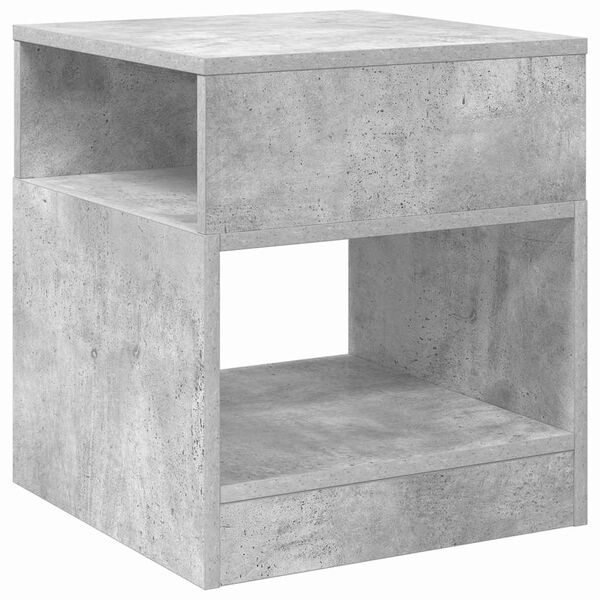 vidaXL Mesa Auxiliar Gris Concreto 40,5 x 40 x 45 cm