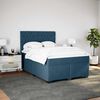 vidaXL Cama box spring con colch&oacute;n terciopelo azul 140x190 cm