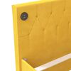 vidaXL Sof&aacute; cama con colch&oacute;n USB terciopelo amarillo 90x200 cm