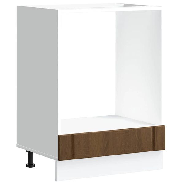 vidaXL Armario de horno Lucca madera contrachapada roble marr&oacute;n