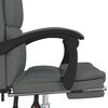 vidaXL Silla de oficina reclinable de tela gris oscuro