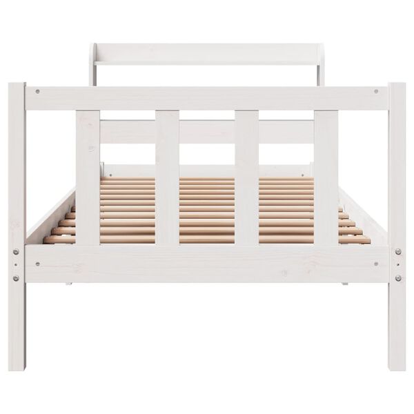 vidaXL Estructura cama sin colch&oacute;n madera maciza pino blanca 100x200cm