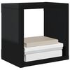 vidaXL Estantes cubo de pared 4 unidades negro brillo 22x15x22 cm