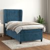 vidaXL Cama box spring con colch&oacute;n terciopelo azul oscuro 90x200 cm