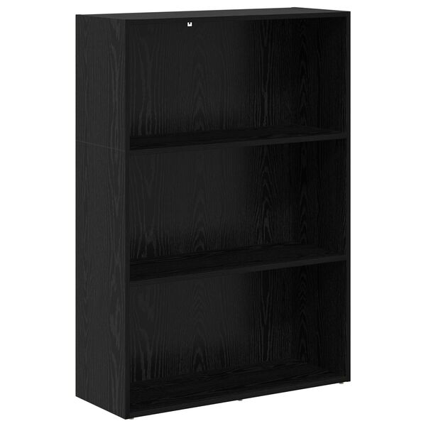 vidaXL Estante de libros Roble Negro 60 x 30 x 76.5 cm