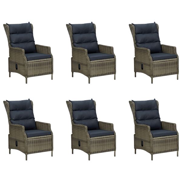 vidaXL Juego de comedor de jard&iacute;n 9 piezas marr&oacute;n