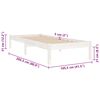 vidaXL Estructura de cama sin colch&oacute;n madera maciza blanco 100x200 cm