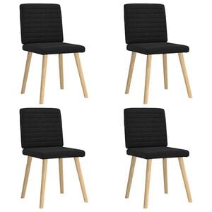 vidaXL Sillas de comedor 4 unidades tela negras