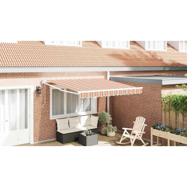 vidaXL Toldo Retr&aacute;ctil Multicolor 300 x 250 cm Poli&eacute;ster y Aluminio