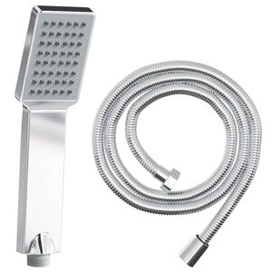 vidaXL Juego de Cabezal de Ducha Cromado 150 cm Acero inoxidable