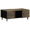 vidaXL Mesa de centro madera maciza de mango gris claro 100x54x40 cm