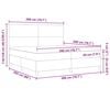 vidaXL Cama tipo Box Spring Gris Oscuro y 200 x 200 cm Tela de Pana