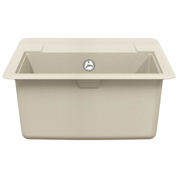 vidaXL Lavabo Beige 560 x 460 mm 80% Cuarzo y 20% Resina