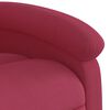 vidaXL Sillón de masaje reclinable elevable terciopelo rojo tinto