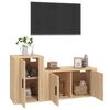 vidaXL Set de muebles para TV 2 pzas madera contrachapada roble sonoma