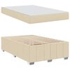 vidaXL Estructura de cama con colch&oacute;n Crema 120 x 200 cm tela