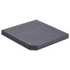 vidaXL Base con peso para sombrilla de granito negro cuadrada 25 kg