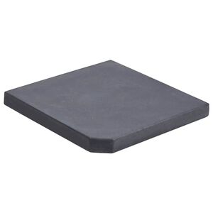 vidaXL Base con peso para sombrilla de granito negro cuadrada 25 kg