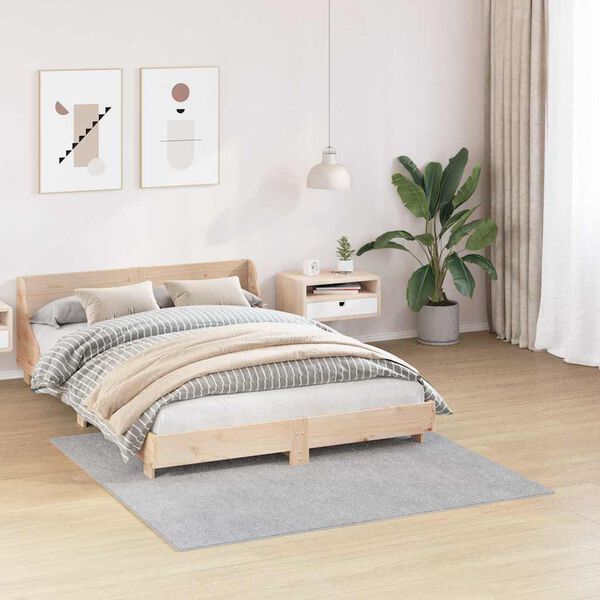 vidaXL Alfombra Shaggy Antideslizante Gris 160 x 160 cm PP