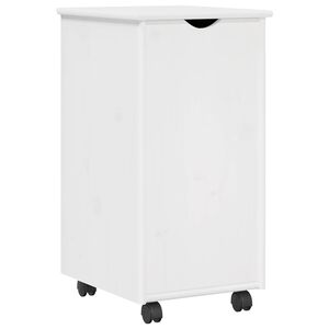 vidaXL Gabinete rodante 34 x 39 x 65,5 cm Madera de Pino Macizo